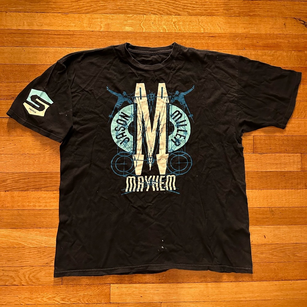 Vtg Y2K Jason Mayhem Miller Strikeforce UFC MMA Graphic T Shirt Mens XL Black